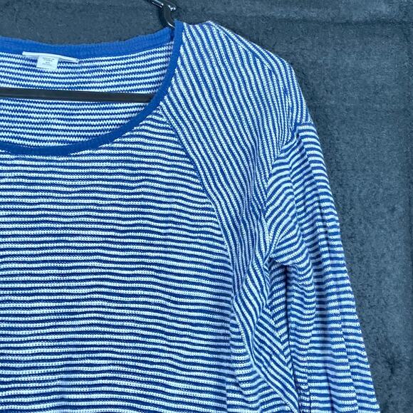J Jill Womens Sweater Blue Striped Crew Neck Long Sleeve Modal Blend XS Petite - Picture 5 of 12